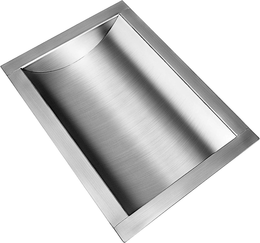 304 Stainless Steel Drop-in Deal Tray 12 Deep x 10 Wide x 1.6 High Brushed Finish K572