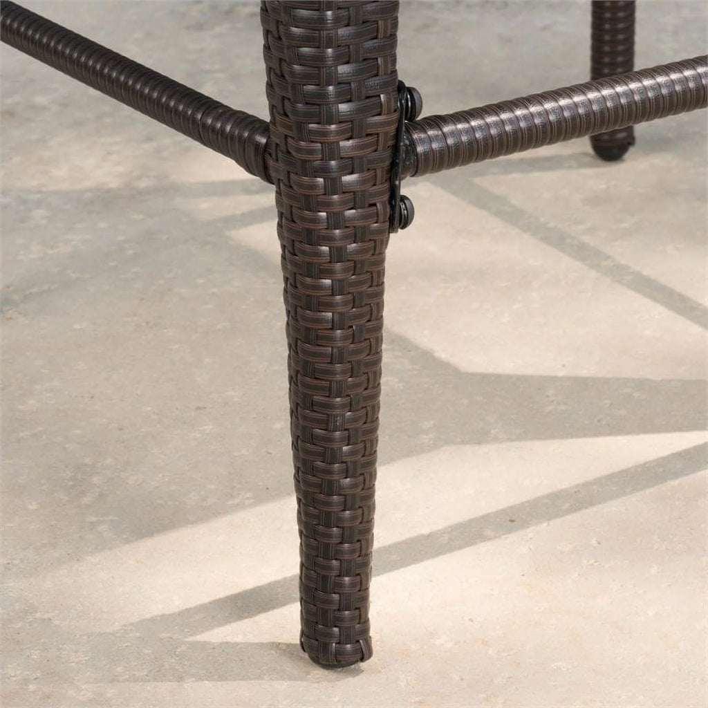 Multi Brown Wicker Barstool Set of 2 L982436