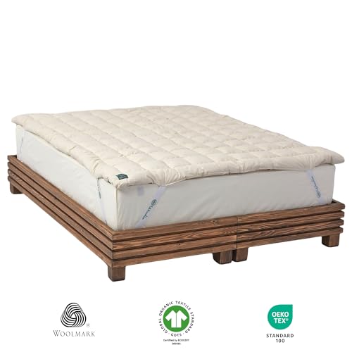 Organic Merino Wool Pillow Top Mattress Topper - 2", Queen N112480