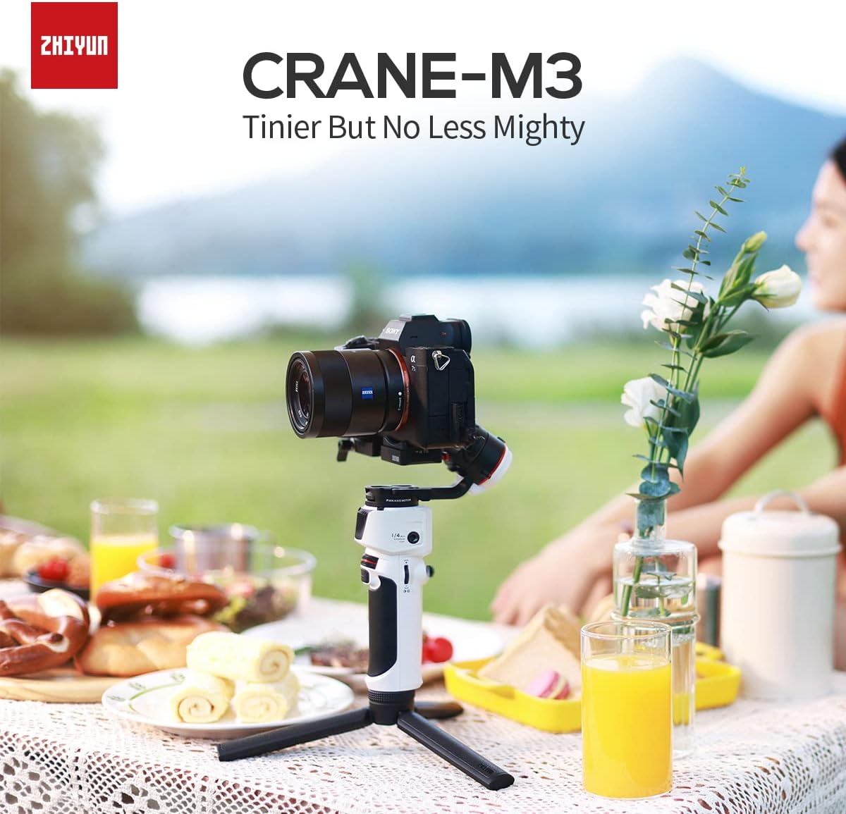 Handheld 3-Axis Gimbal Stabilizer with Tripod Phone Clip U349332
