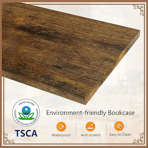 9 Tier Tree Bookshelf with Drawer, Greige Q331413