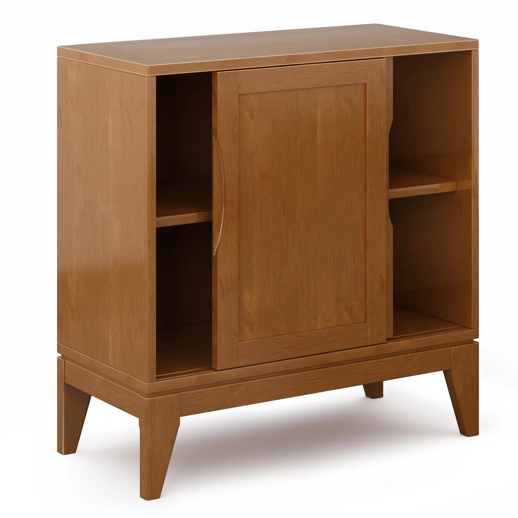 30 inch Wide Low Storage Cabinet in Teak Brown K307