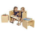 Bentwood Table and Chair Set, Natural, 3-Piece P862575