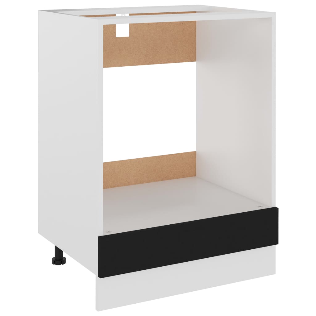 Black Engineered Wood Oven Cabinet E6591