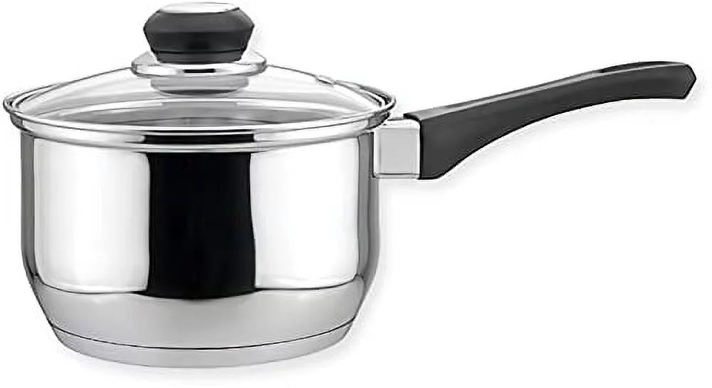 3QT Stainless Steel Saucepan with Glass Cover O2512
