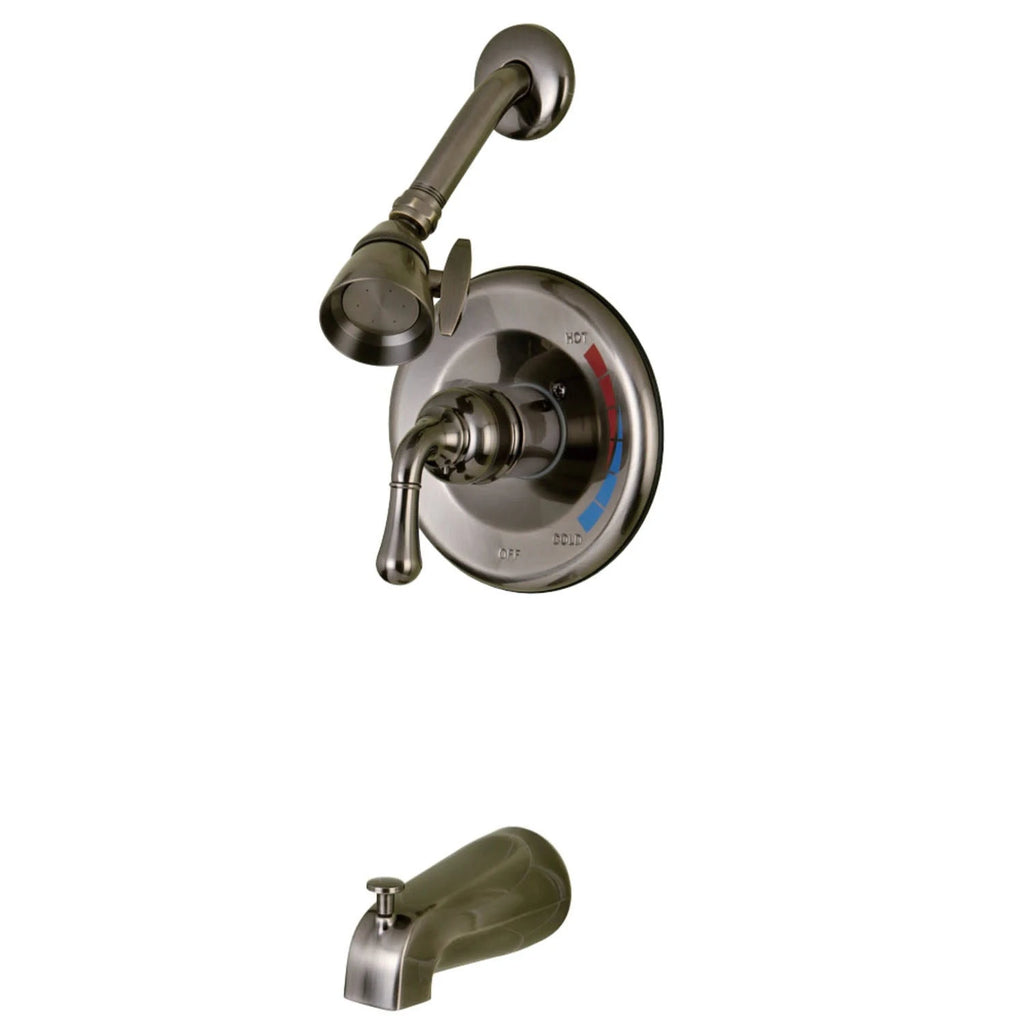 Polished Chrome/Polished Brass Tub and Shower Faucet with Single Handle F39090