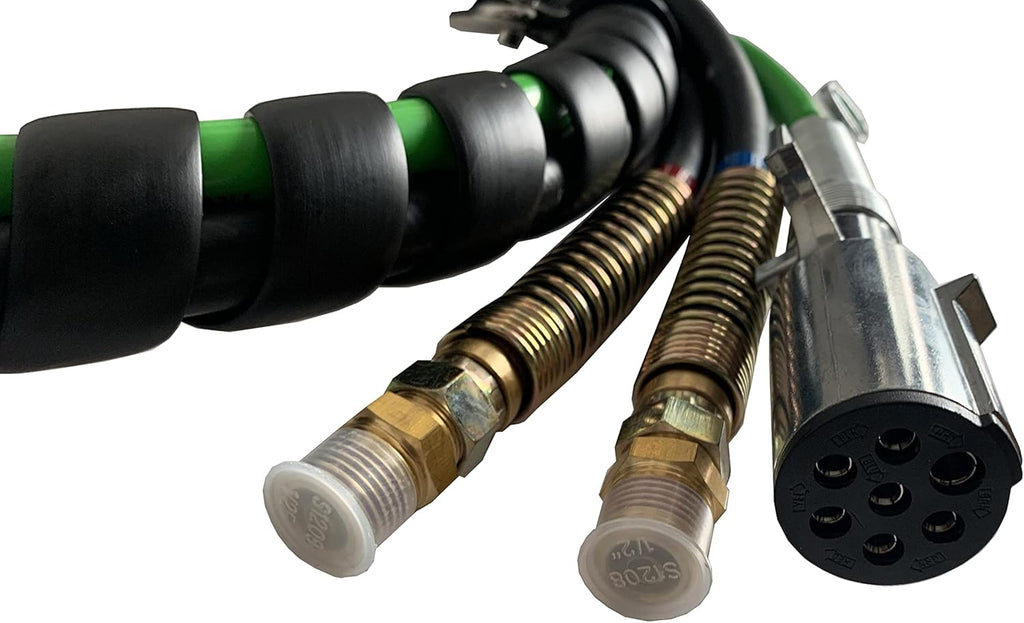 3 in 1 Air Brake Line 15 Feet Copper Electrical Cable ABS Wire & Air Line Hose Assembly L5716