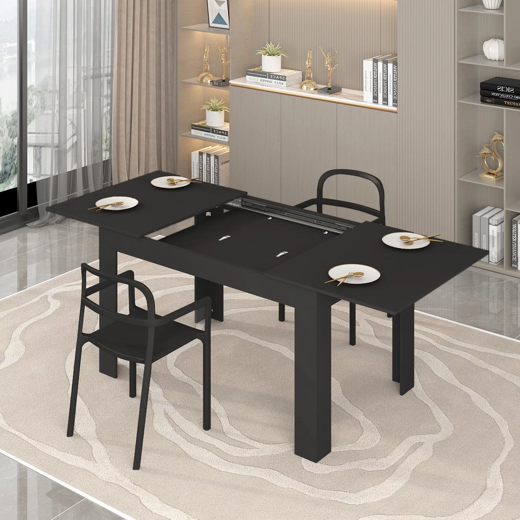 Black Extendable Kitchen Dining Table K365