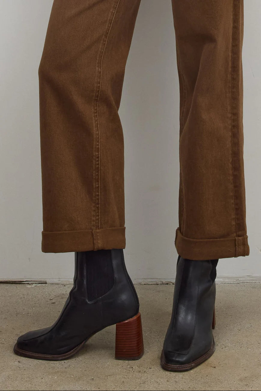 Black Leather Boot Z99614