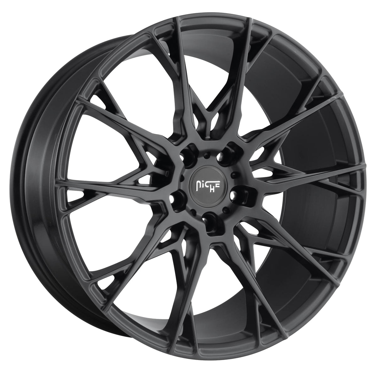 Matte Black 22x9 5x112 ET38 Rims K2064