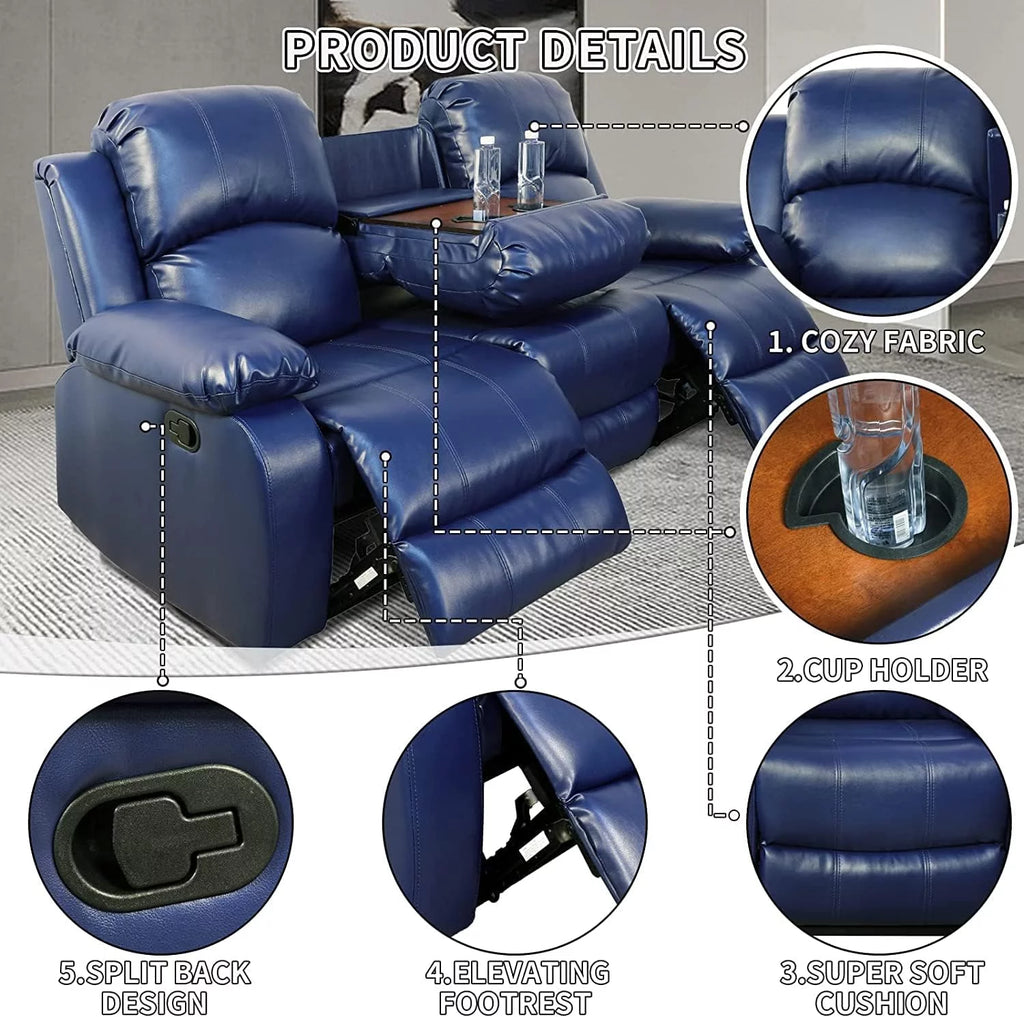 2 Piece Manual Recliner Sofa Couch V724