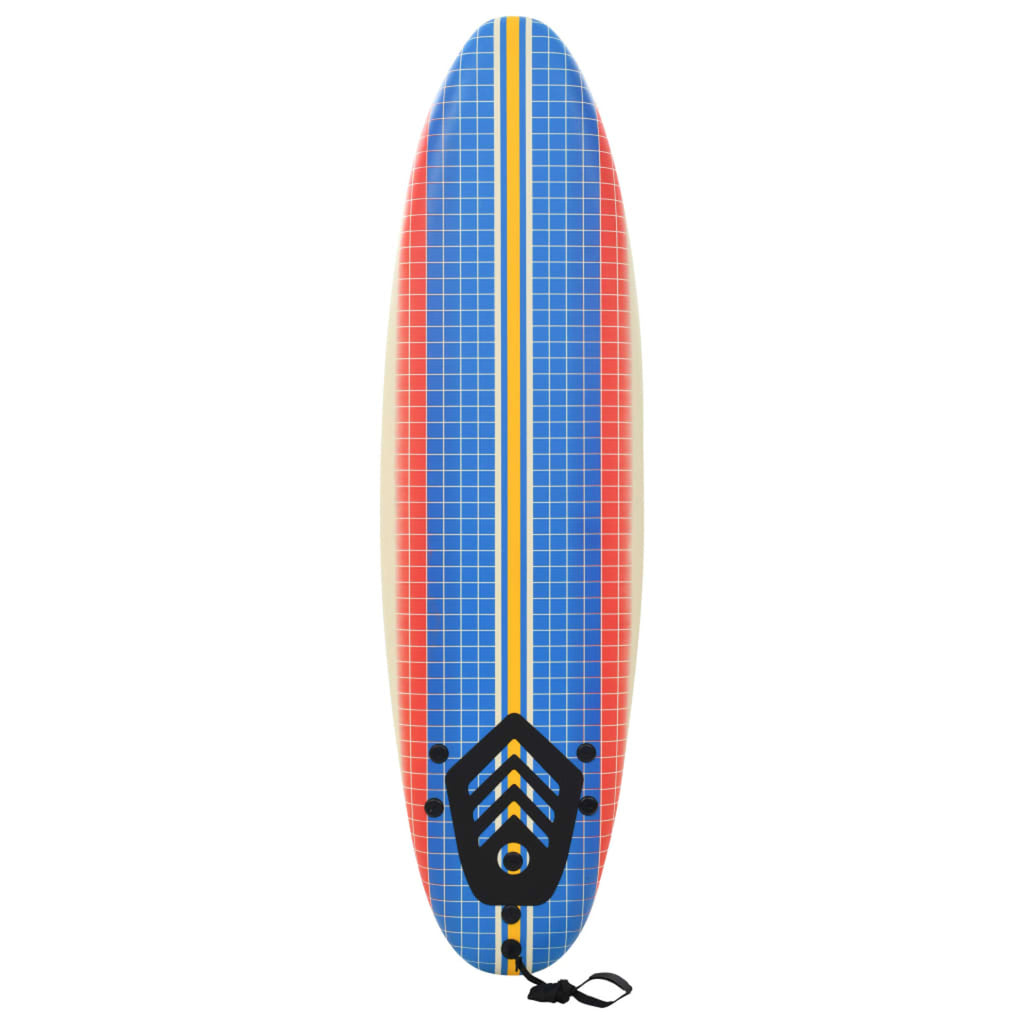 Surfboard with Leash and Plastic Fins N1861