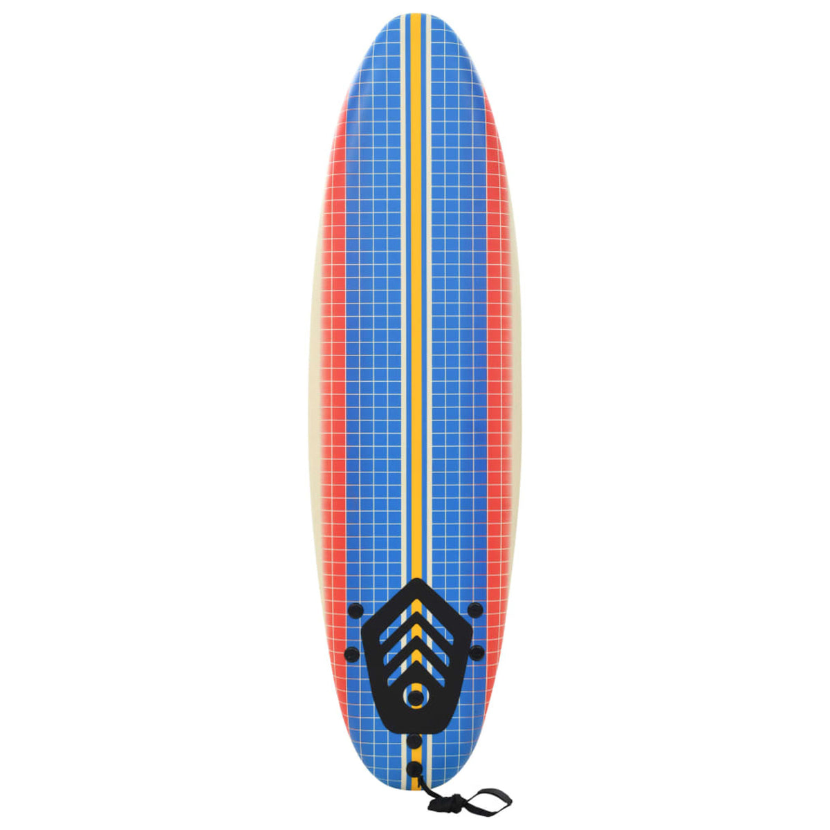 Surfboard with Leash and Plastic Fins N1861