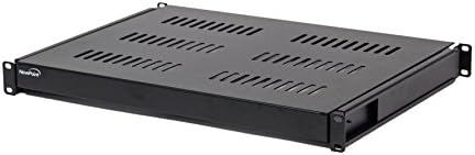1U 19-Inch Sliding Network Cabinet Shelf Black P26122