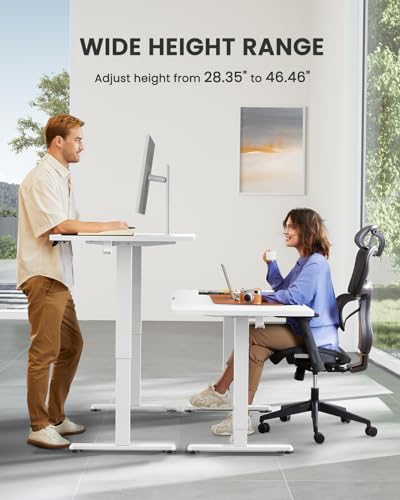Height Adjustable Electric Standing Desk 48 x 24 Inches Black C426