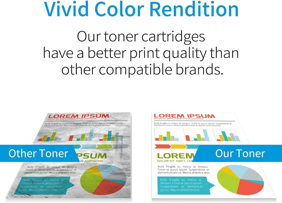 Black Cyan Yellow Magenta Toner Cartridge 4-Pack I67615