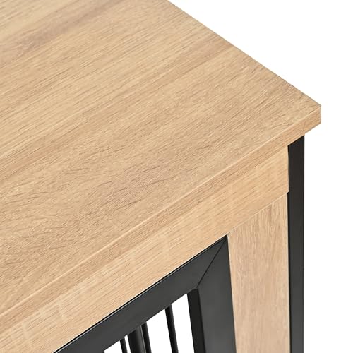 XL Double Large Wooden Dog Crate Furniture with Tray & Partition B5812