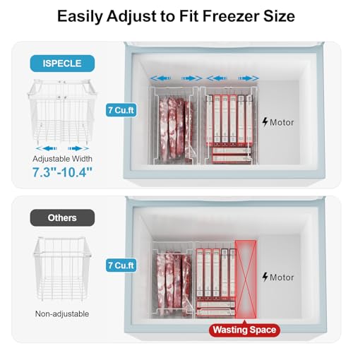 3 Pack Adjustable Black Freezer Organizer Bins W1670