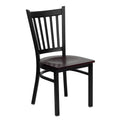 Black Vertical Back Metal Restaurant Chair E430437