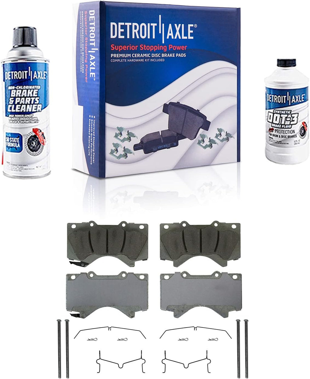 Front & Rear Drilled Slotted Rotors + Brake Pads 10pc Set Y58999