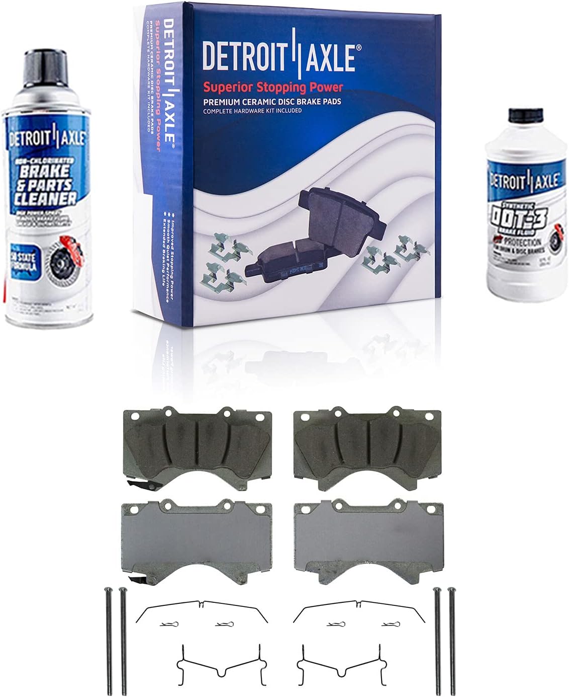 Front & Rear Drilled Slotted Rotors + Brake Pads 10pc Set Y58999