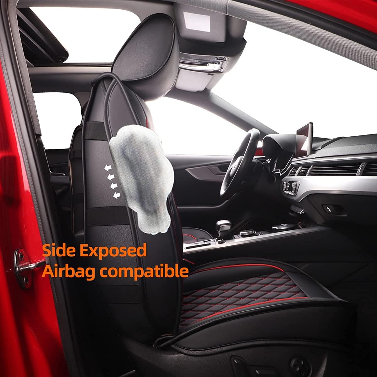 Leather Waterproof Car Seat Covers Full Set I14307