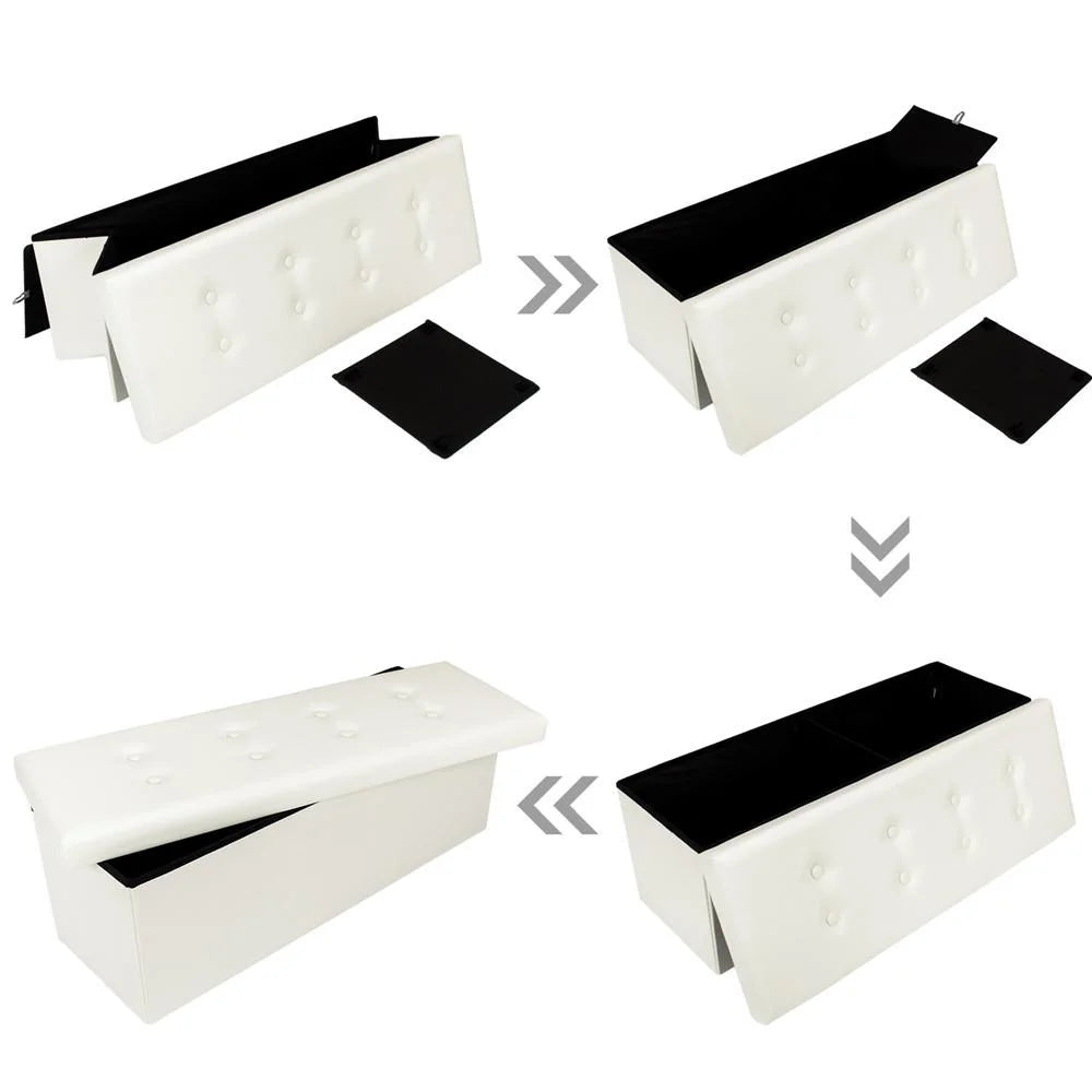 PVC Leather Storage Bench P4618