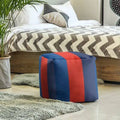 Royal Blue/Red/Navy Blue Fabric Pouf T455110