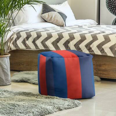 Royal Blue/Red/Navy Blue Fabric Pouf T455110