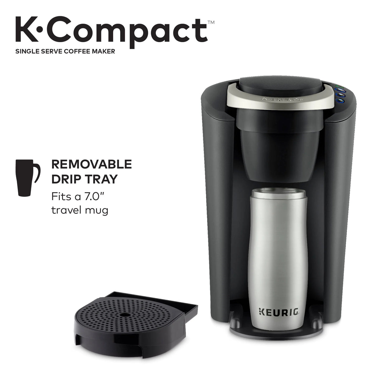 Black Single-Serve K-Cup Pod Coffee Maker O671