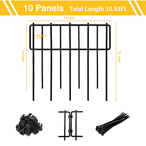 26 PCS 12In x 28Ft Rustproof Metal Wire Garden Fence L1734