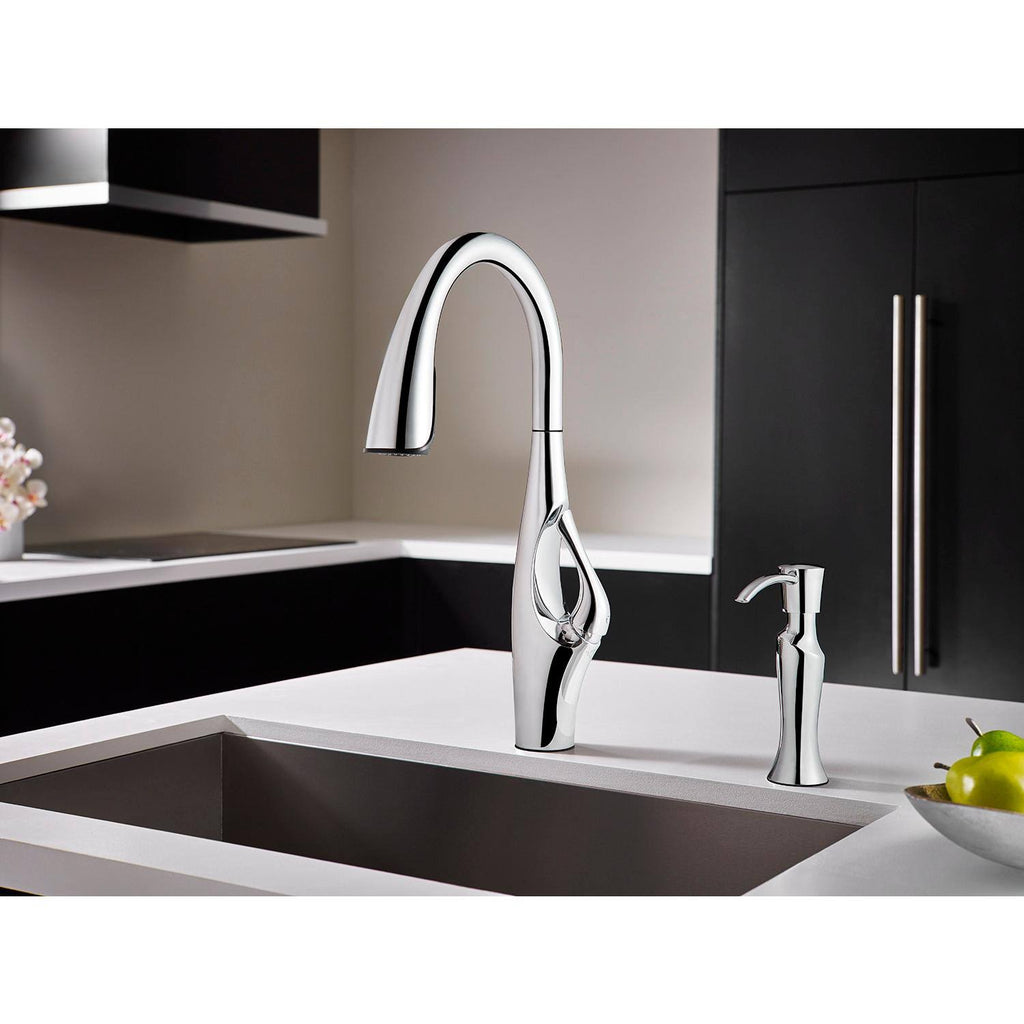 Black Pull-Down Kitchen Faucet W23243