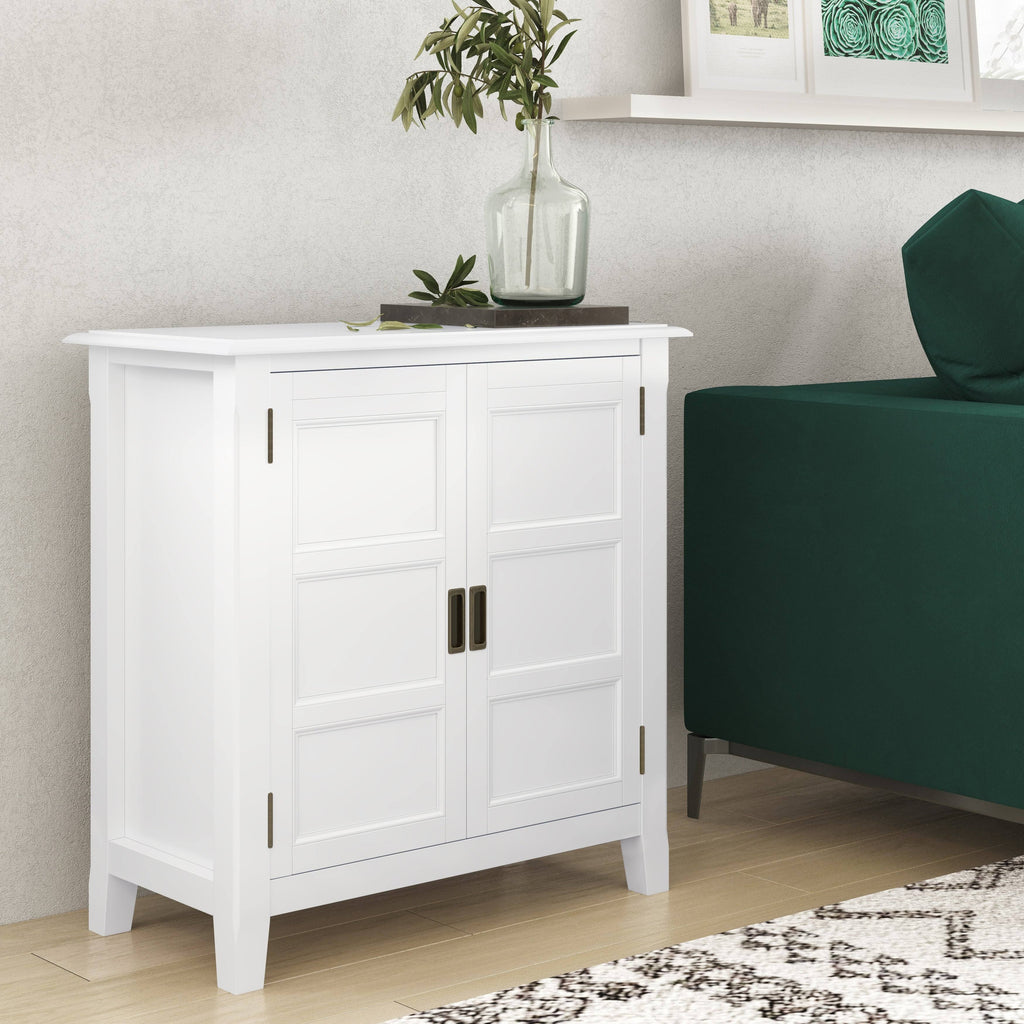 Espresso Brown Solid Wood 30 inch Wide Low Storage Cabinet T7825