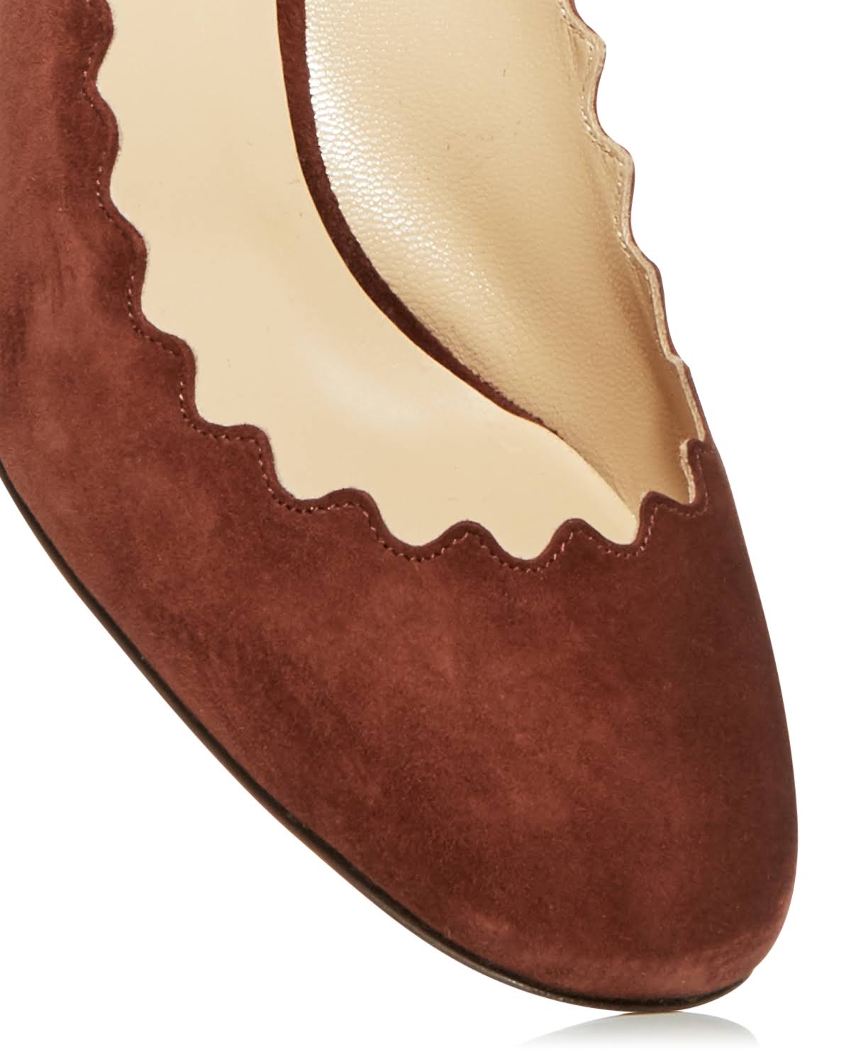 Scalloped Leather Pump 10 C7611