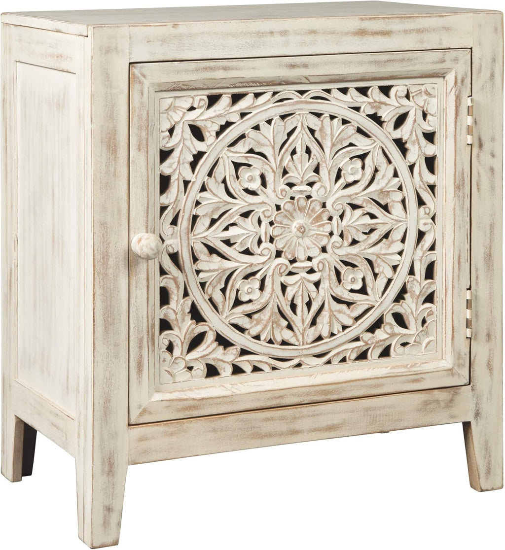 Vintage White Accent Cabinet or End Table U41324