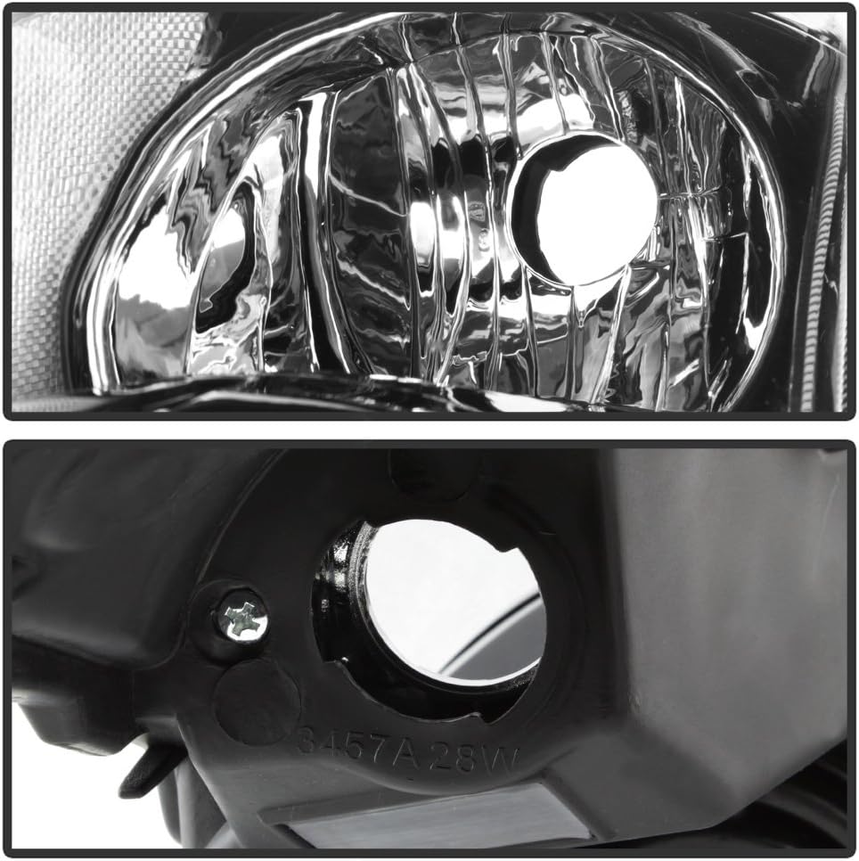 Black Halogen Headlights Driver + Passenger Side I27605