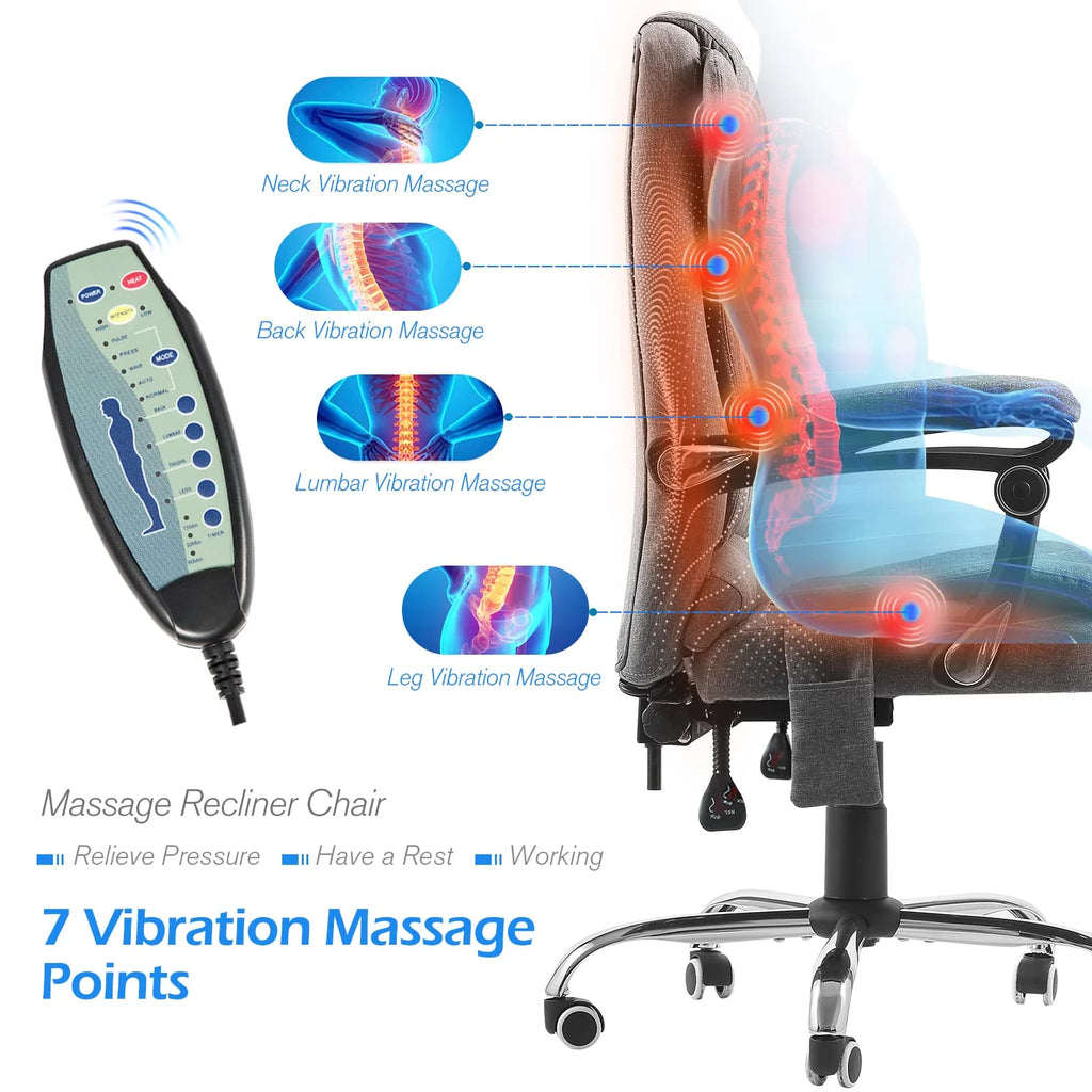 Grey Ergonomic Reclining Office Chair Y7592