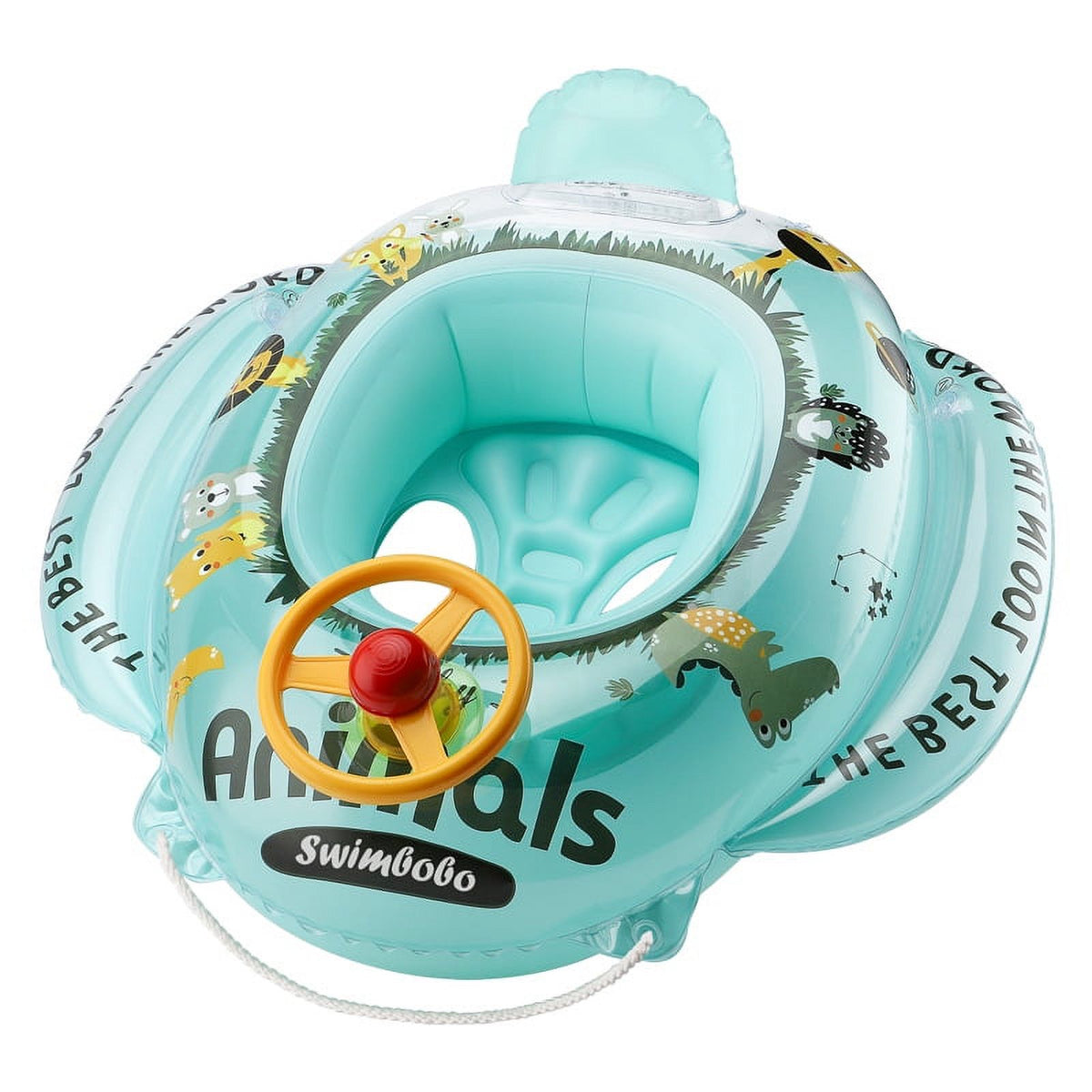 Inflatable Baby Swim Float Pool Ring with Sun Protection O5996