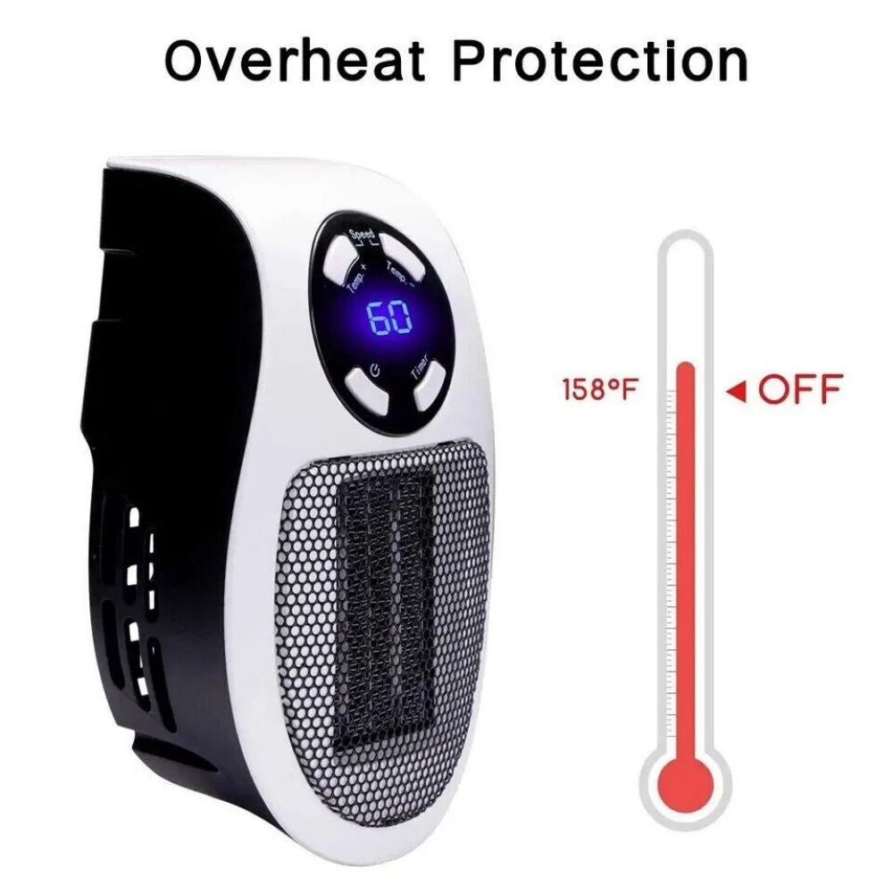 Plug in Wall Space Heater with Digital Timer S9053