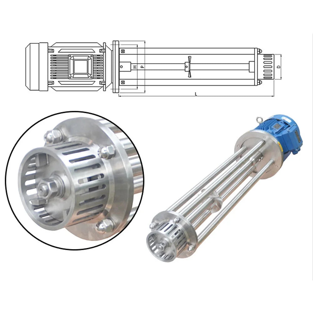 High Shear Dispersion Mixer Emulsifying Mixer Disperser 220V G218