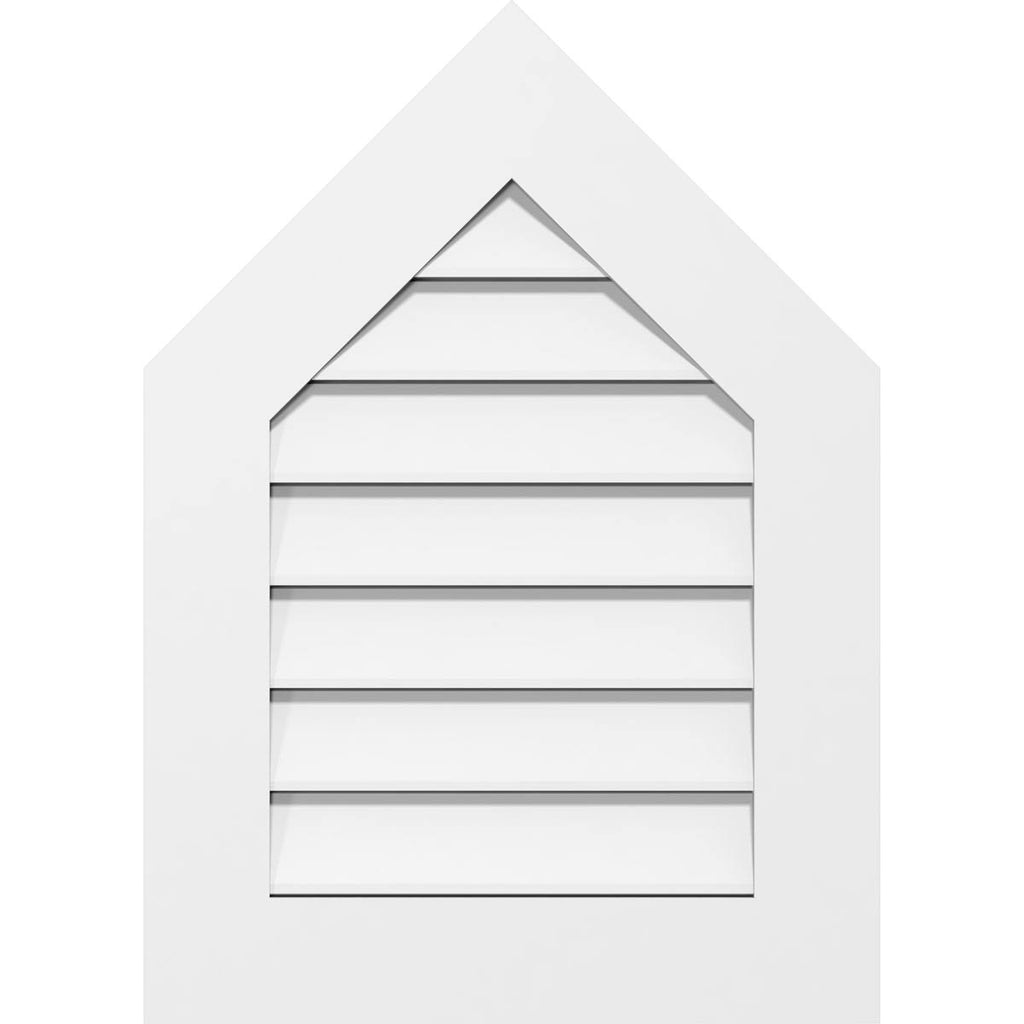 Peaked Top Surface Mount PVC Gable Vent P397