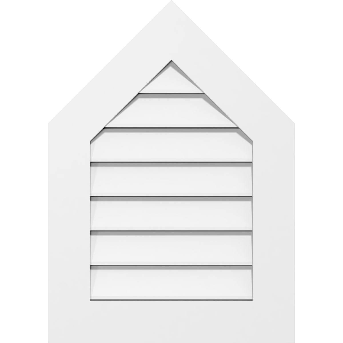 Peaked Top Surface Mount PVC Gable Vent P397