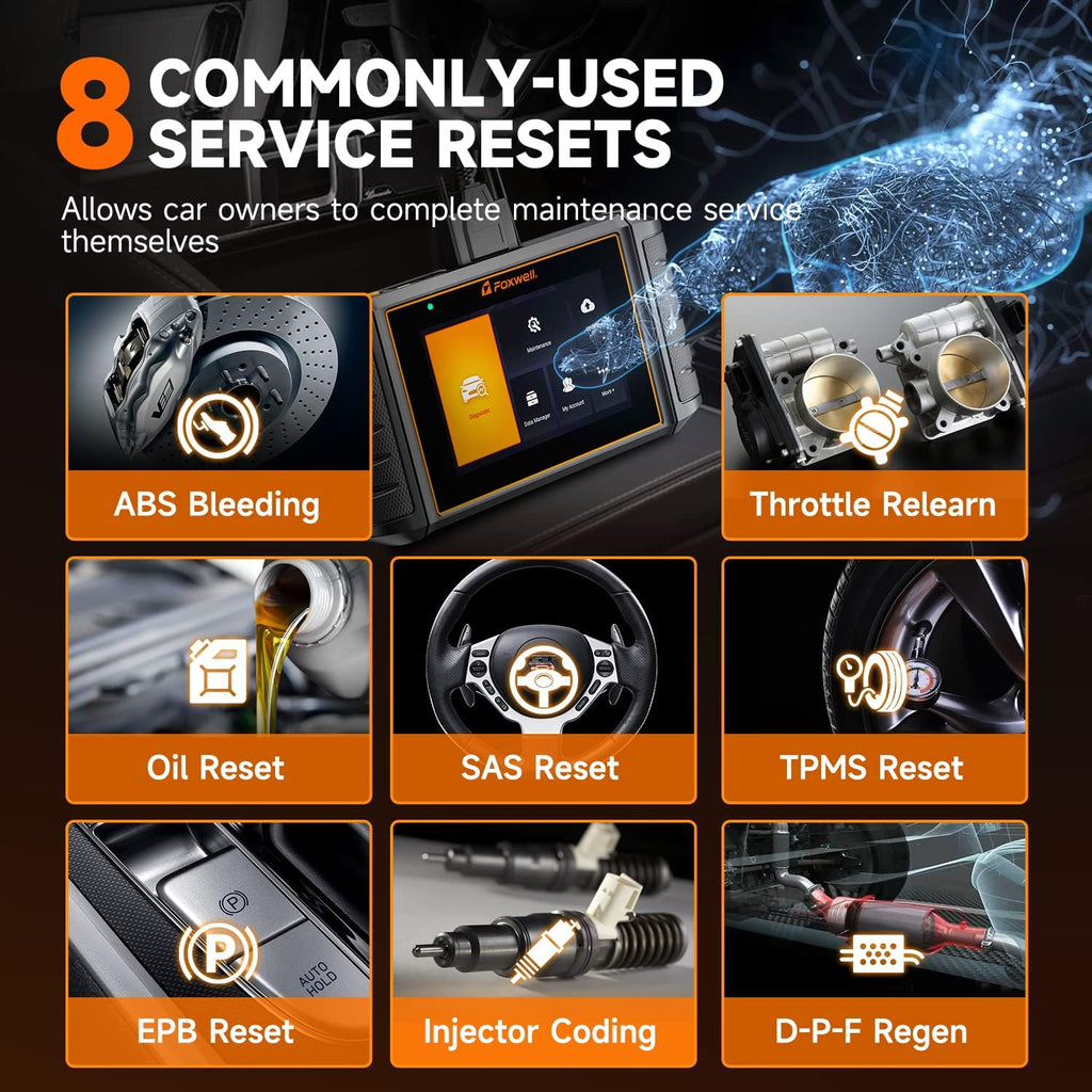 All System Diagnostic Scanner with 8 Service Reset H9804