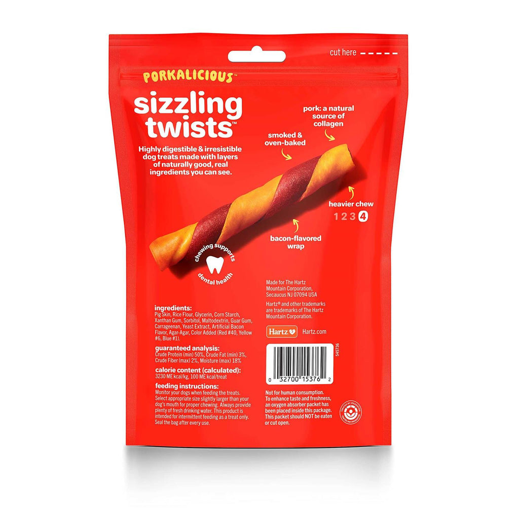 Bacon Wrap Twists Pig Skin Dog Treats F9454
