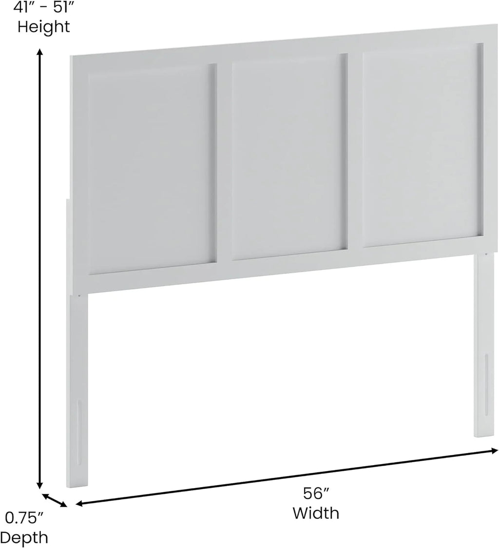 White Wooden Adjustable Headboard Z8025