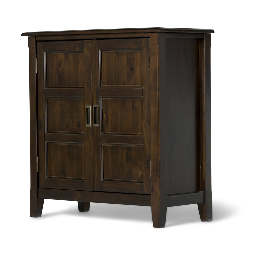 Espresso Brown Solid Wood 30 inch Wide Low Storage Cabinet T7825