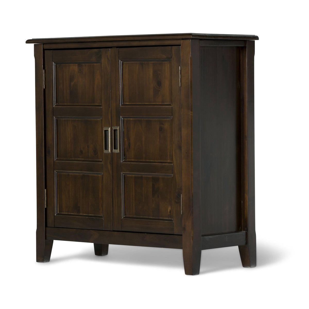 Espresso Brown Solid Wood 30 inch Wide Low Storage Cabinet T7825
