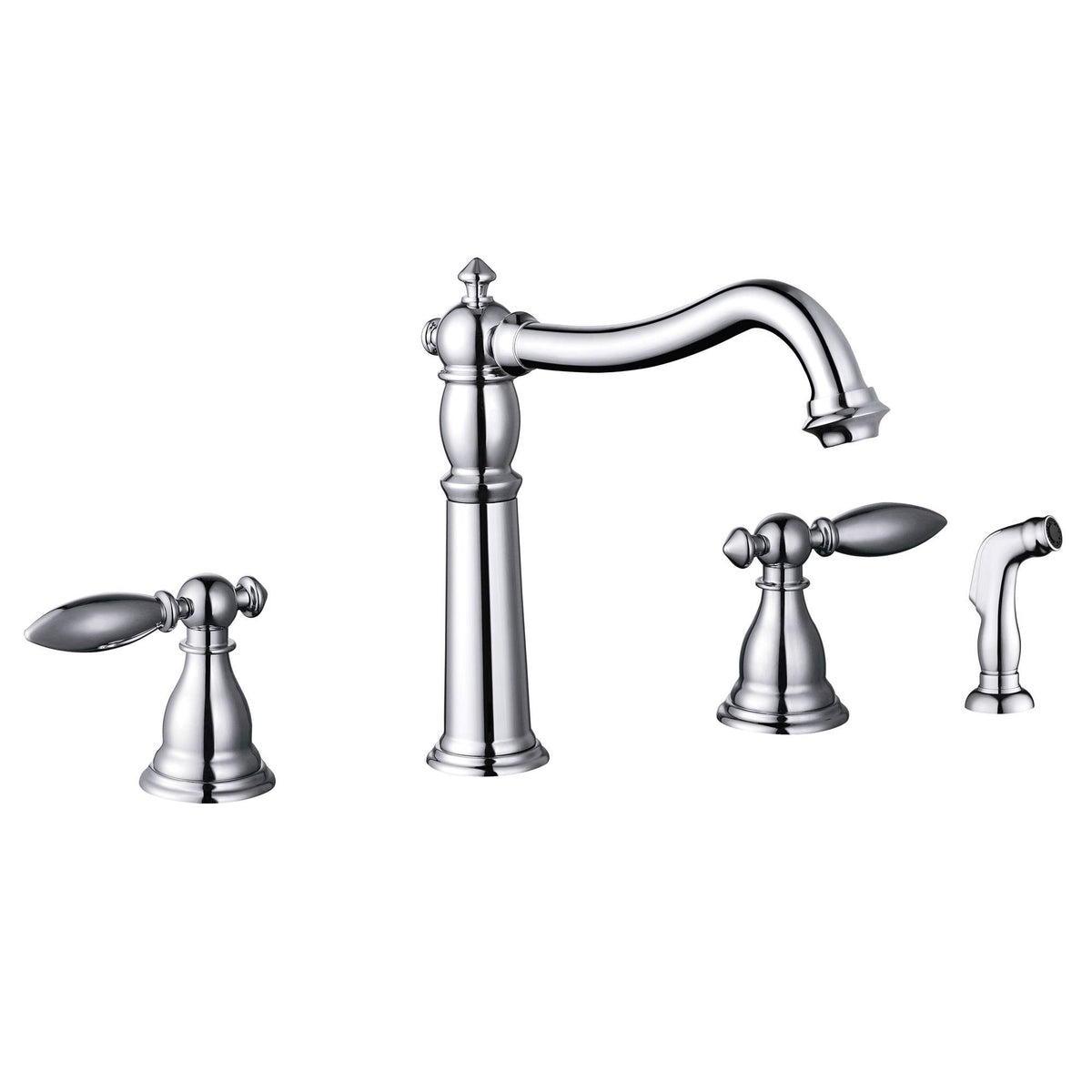 Two Handle Kitchen Faucet with Side Sprayer A3042
