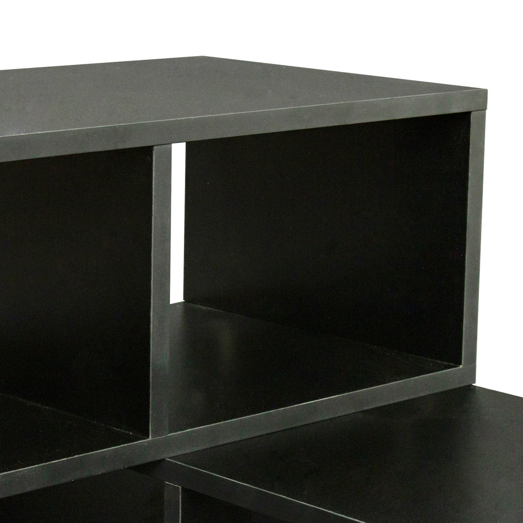 Black L Shape Wood TV Stand 41*17*12 Inch U948514