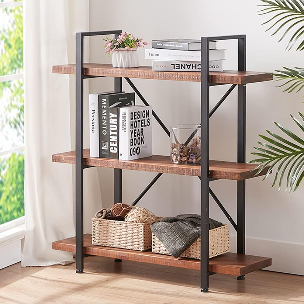 Solid Wood 3 Tier Bookshelf S748380